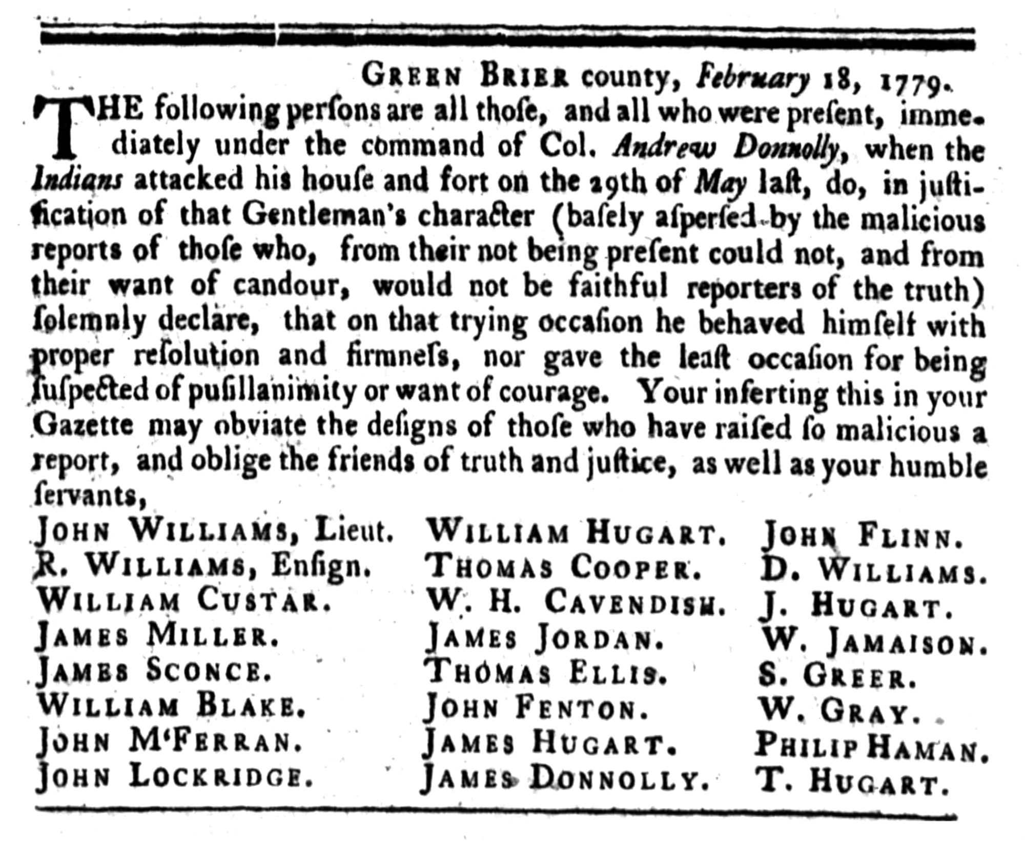 James Jordan, The Virginia Gazette (Williamsburg, VA) Sat Apr 24, 1779, p3