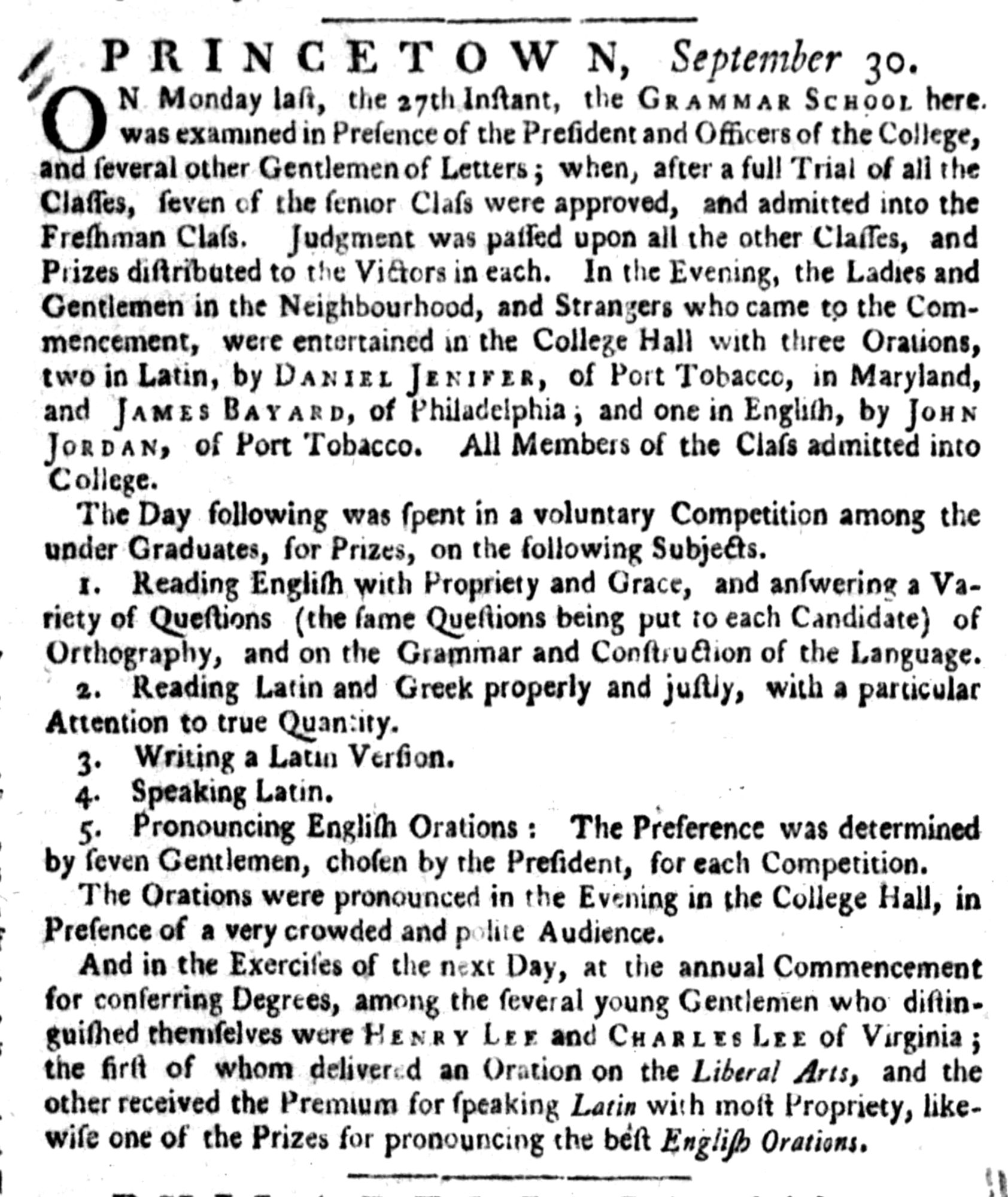 John Jordan, The Virginia Gazette (Williamsburg VA) Thu Oct 28, 1773, p2