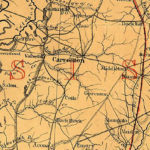 1864 Map of Carroll County, MS