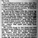 David H Bogert, Wilkes-Barre Time Leader, the Evening News, Thu, Dec 7, 1893, p1, A Narrow Escape