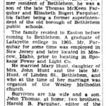 John Frederick Farquhar - The Morning Call(Allentown, PA) Tue Nov 18, 1941, p6, Former Bethlehem Man Dies in Spokane, Wash