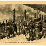 Mormon Emigrants Landing on the Wharf at Castle Garden from Ocean Steamers, 1878